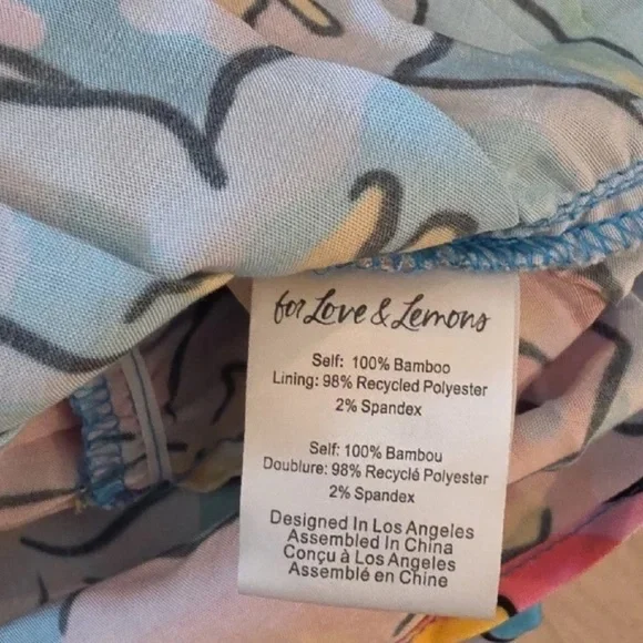 🔥 NWT's For Love & Lemons Floral Wrap Mini Dress Size Small - Picture 5 of 6